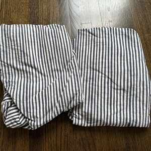 Pehr Crib Sheets - Stripes Away Ink Blue